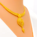 Charming Evergreen 22k Gold Necklace Set