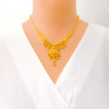 Palatial Multi-Tasseled 22k Gold Necklace Set 