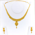 Decorative Delicate 22k Gold Necklace Set