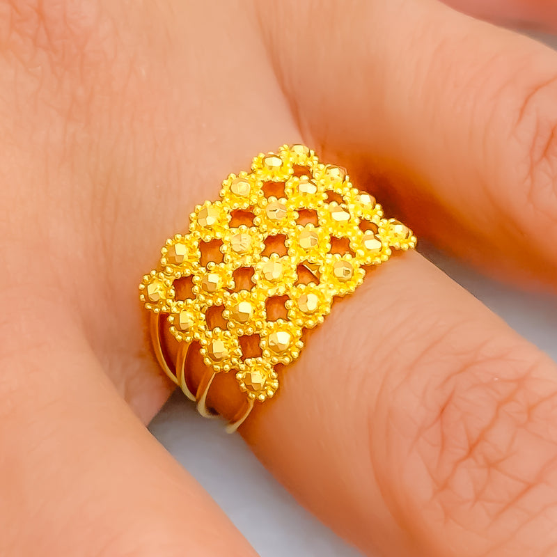 Stately Fancy 22K Gold Ring