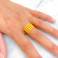 Stately Fancy 22K Gold Ring