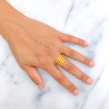 Radiant Graceful 22K Gold Ring