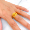 Radiant Graceful 22K Gold Ring