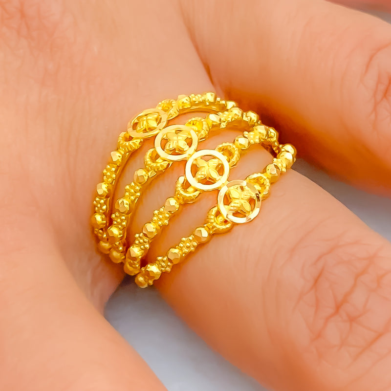 Elevated Rich 22K Gold Ring