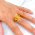 Elevated Rich 22K Gold Ring