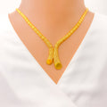 Contemporary Mesh 22K Gold Necklace Set