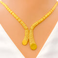 Contemporary Mesh 22K Gold Necklace Set