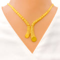 Contemporary Mesh 22K Gold Necklace Set