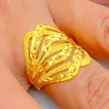 Bold Lovely Radiant 22k Gold Ring