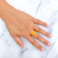 Opulent Regal Wavy 22k Gold Ring