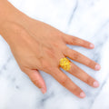 Alternating Decorative Luscious 22k Gold Ring