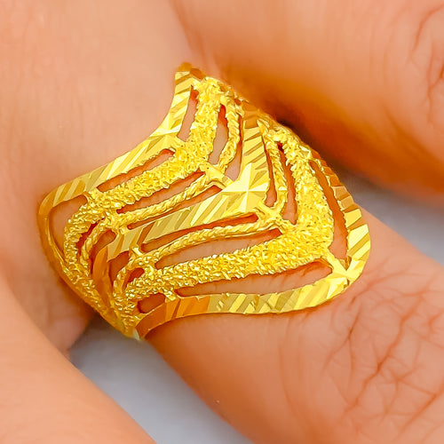 Stylish Golden Elegant 22k Gold Ring