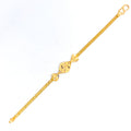 Lustrous Heart Adorned 22k Gold Baby Bracelet 