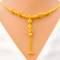 Fancy Alternating 22k Gold Popcorn Necklace
