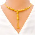 Fancy Alternating 22k Gold Popcorn Necklace