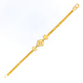 Modern Glowing Linked 22k Gold Baby Bracelet 
