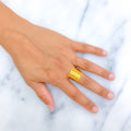 Regal Timeless Glowing 22k Gold Ring
