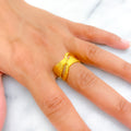 Versatile Adorned Golden Elegant 22k Gold Ring