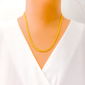 Medium Flat 22k Gold Bead Chain 