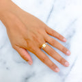 18k-gold-Classic Two Tone Diamond Ring 