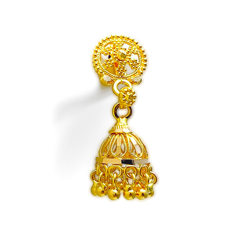 festive-tasseled-drop-22k-gold-jhumki-earrings-2