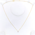 S - Diamond Letter + 18K Gold Necklace
