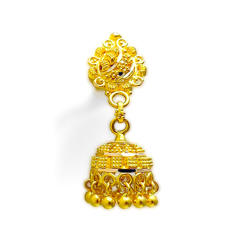 traditional-checkered-22k-gold-jhumki-earrings-5
