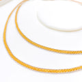 Fancy Two - Tone Flat 22K Gold Chain