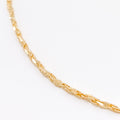 Reflective Fancy Thin 22K Gold Rope Chain