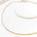 Reflective Fancy Thin 22K Gold Rope Chain