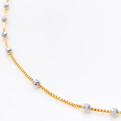 Noble Classy Two-Tone Bead Chain