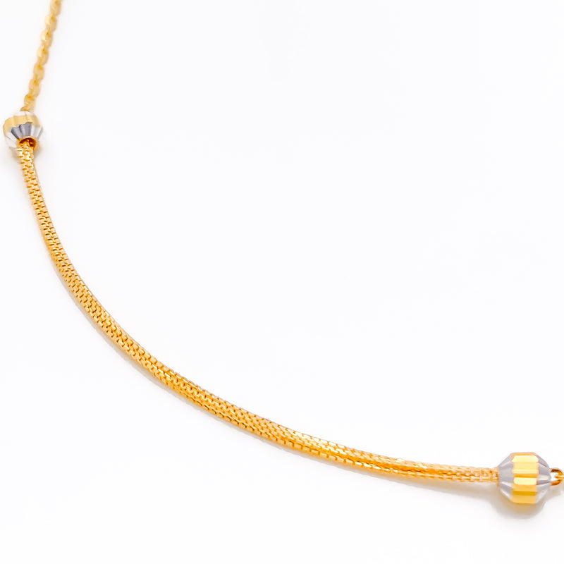 Alternating Two-Tone Striped Bead Chain 