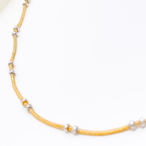 Thin Two-Tone Dual Bead Chain