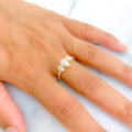 18k-gold-Bold Pear Drop Diamond Ring