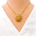 Special Layered Domed Oval 22k Gold Polki Necklace Set 