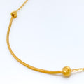Rich Reflective 22k Gold Alternating Bead Chain - 16"