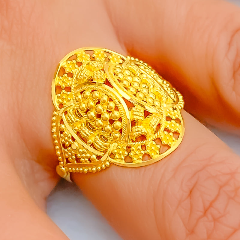 Fine Blush Oval 22K Gold Ring