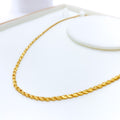 Edgy Sculptural 22K Gold Twinkling Chain 
