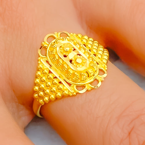 Luminous Stylish 22K Gold Ring