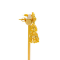 Beautiful Flower Adorned 22k Gold Jhumki Earrings