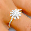 18k-gold-Palatial Flower Diamond Ring 