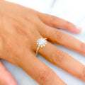 18k-gold-Palatial Flower Diamond Ring 