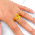 Dazzling Lush 22K Gold Ring
