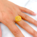 Radiant Ethereal 22K Gold Ring