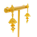 Artistic Petite Blush 22k Gold Jhumki Earrings