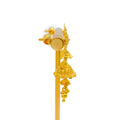 Artistic Petite Blush 22k Gold Jhumki Earrings