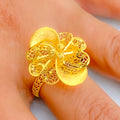 Radiant Artistic 22k Fancy Floral Gold Ring 