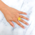 Shimmering Vibrant 22k Fancy Gold Ring