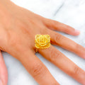 Shimmering Vibrant 22k Fancy Gold Ring