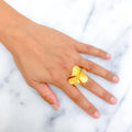 Dazzling Rich 22k Fancy Floral Gold Ring 